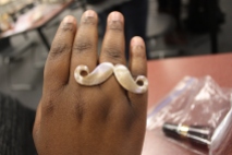 Love this fun mustache ring. If the guys can rock 'em we can too, but better!